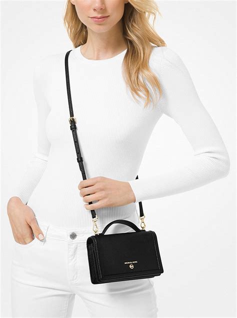 michael kors jet set small crossgrain leather smartphone crossbody bag|Michael Kors jet set collection.